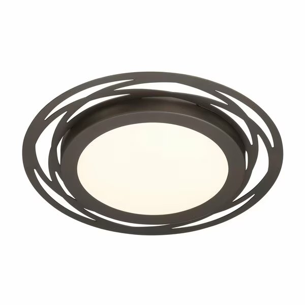 Edge Lit LED 14 Inch Satin Bronze Flush Mount Ceiling Light, Designers Fountain, Mfr#: LED1297-SB